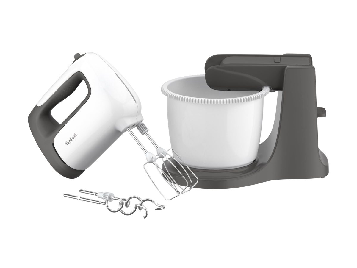 TEFAL mikseris Prep'Mix+, 500W, balts/pelēks