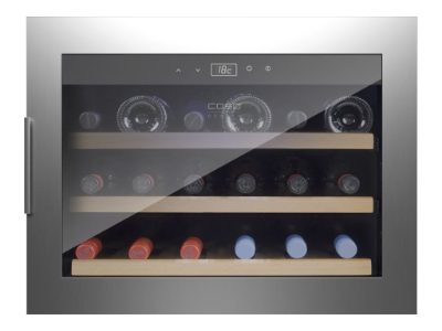 Wine cooler, WineSafe 18 EB, Energy efficiency class G, Built-in, Bottles capacity Up to 18 bottles, Cooling type Compressor technology, Stainless steel