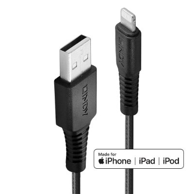 CABLE USB-A TO LIGHTNING 0.5M/REINFORCED 31290 LINDY