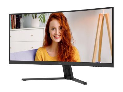 AOC CU34B3E, 34 ", VA, WQHD, 21:9, 120 Hz, 4 ms, 3440 x 1440 pixels, 300 cd/m², HDMI ports quantity 1, Black