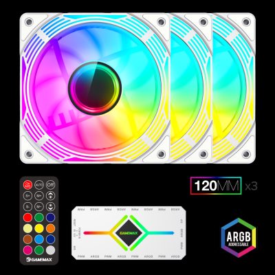 Gamemax Case Fan, KF300 WH, White
