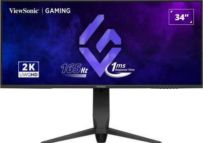 LCD Monitor, VIEWSONIC, 34", Gaming/21 : 9, Panel VA, 3440x1440, 21:9, 165 Hz, Matte, 1 ms, Swivel, Height adjustable, Tilt, Colour Black, VX3480-2K-PRO