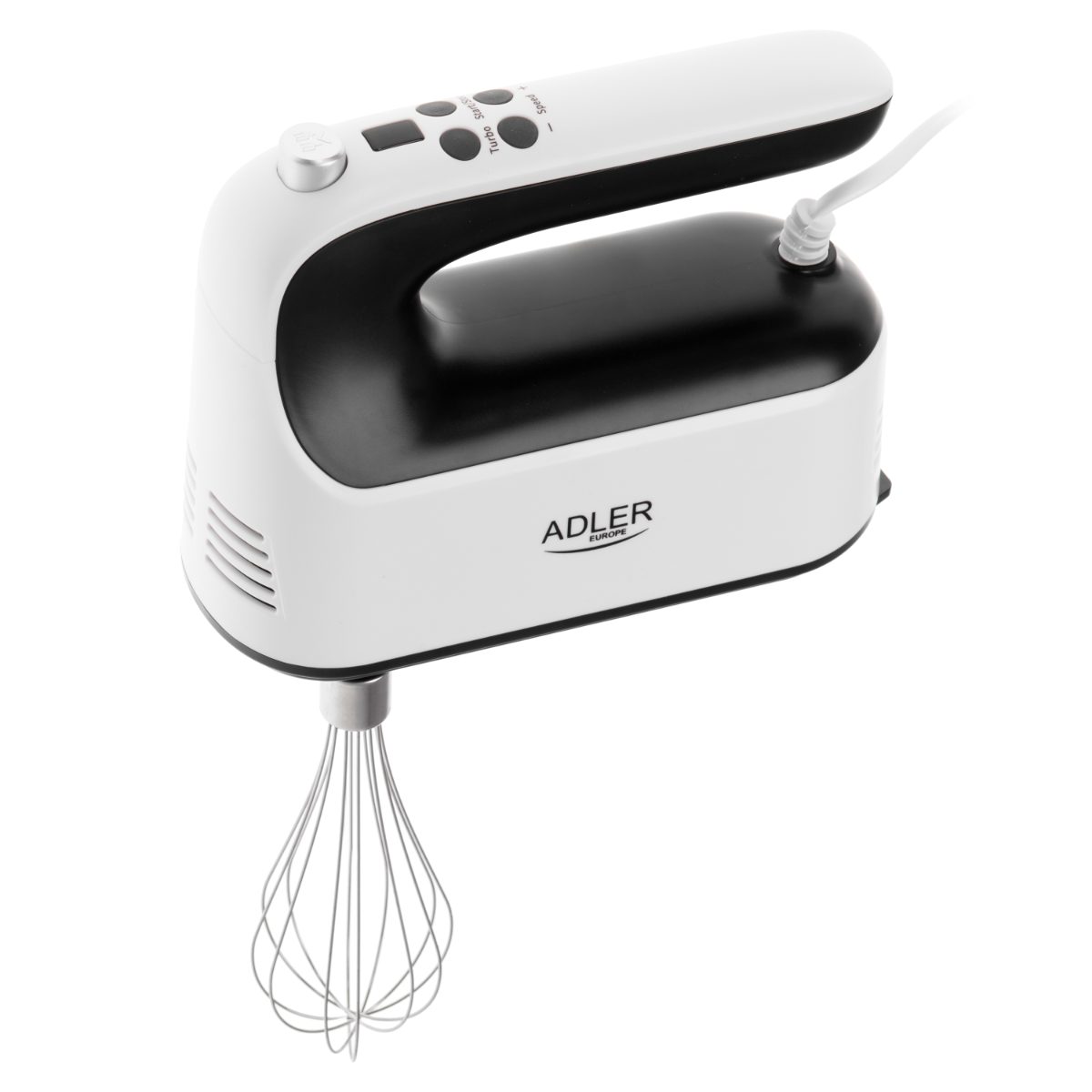Adler Hand Mixer, AD 4229, Hand Mixer, 600 W, Number of speeds 9, Turbo mode, Black/White