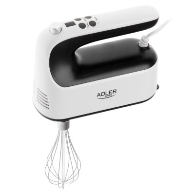 Adler Hand Mixer, AD 4229, Hand Mixer, 600 W, Number of speeds 9, Turbo mode, Black/White