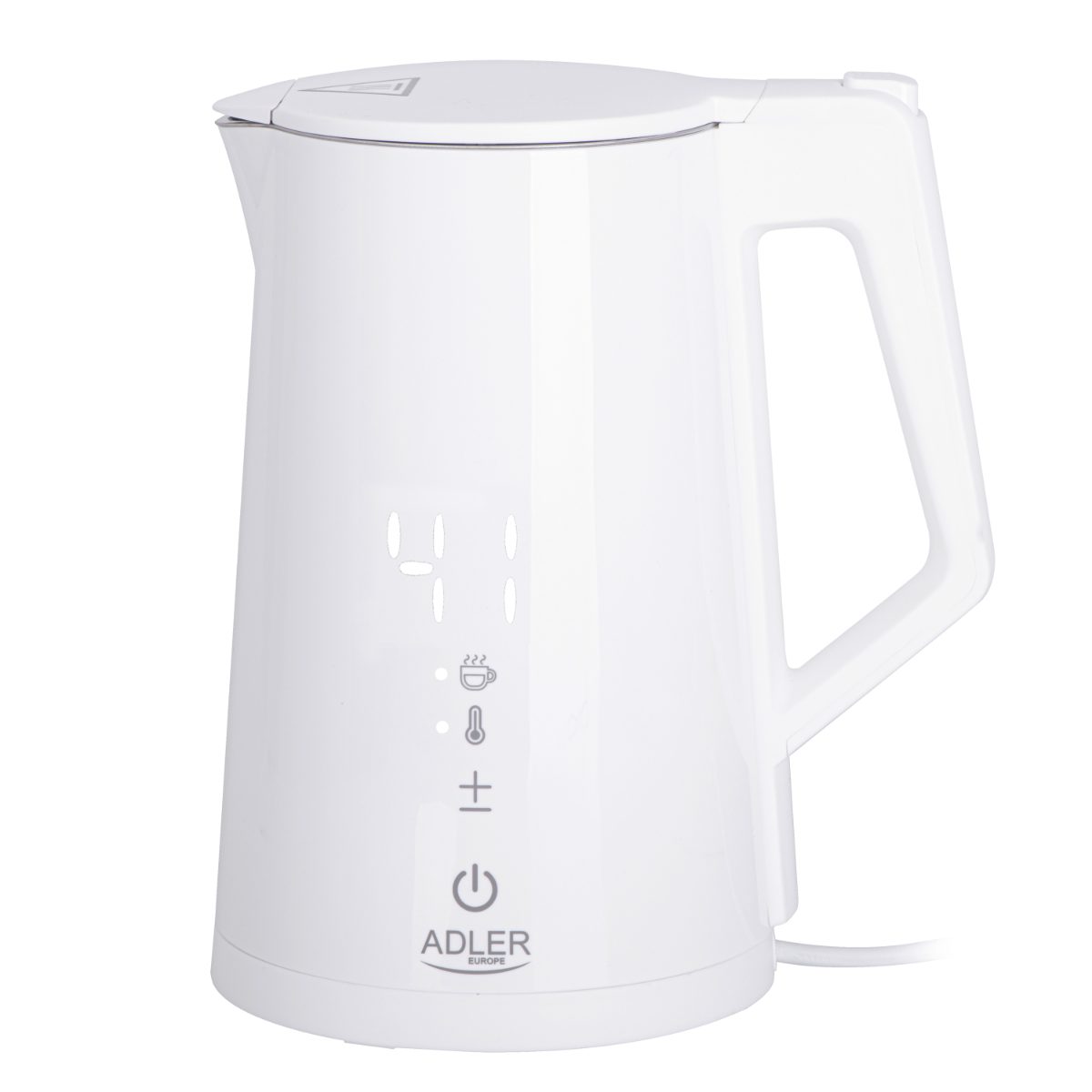 Kettle, AD 1345w, Electric, 2200 W, 1.7 L, Stainless steel, 360° rotational base, White