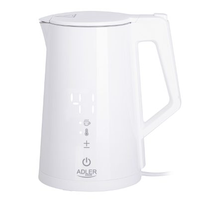 Kettle, AD 1345w, Electric, 2200 W, 1.7 L, Stainless steel, 360° rotational base, White