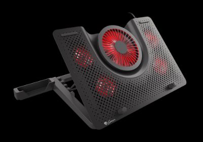 GENESIS Laptop cooling pad, OXID 550 15.6-17.3 5 FANS, LED LIGHT, 1 USB, Genesis, Laptop cooling pad, OXID 550, 400 x 280 x 55 mm, Black