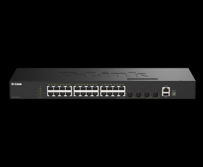 DGS-1530-28/E, 24-Port Gigabit Stackable Smart Managed Switch, Desktop/Rackmountable, Managed, Power supply type AC 100-240 V, 50/60 Hz
