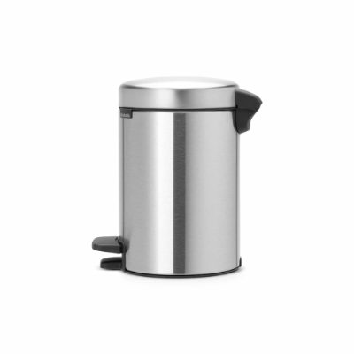 BRABANTIA atkritumu tvertne ar pedāli NewIcon, 3L, Matt Steel Fingerprint Proof