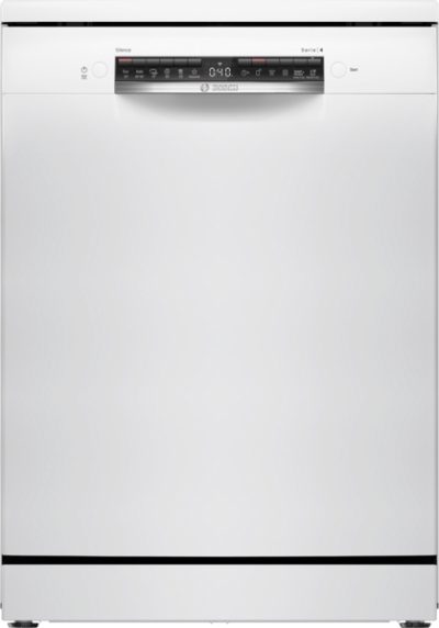 Bosch Dishwasher, SMS4HVW00E, Free standing, Width 60 cm, Number of place settings 14, Number of programs 6, Energy efficiency class D, Display, AquaStop function, White