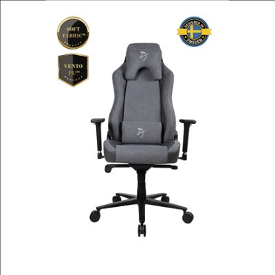 Arozzi Vernazza Vento Gaming Chair Vento Polyurethane; Soft Fabric; Metal; Aluminium, Ash