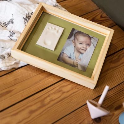 Baby Art Pure Frame wooden komplekts mazuļa pēdiņu vai rociņu nospieduma izveidošanai