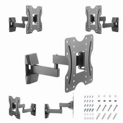 Wall mount, WM-42ST-01, Tilt, Swivel, 23-42 ", Black