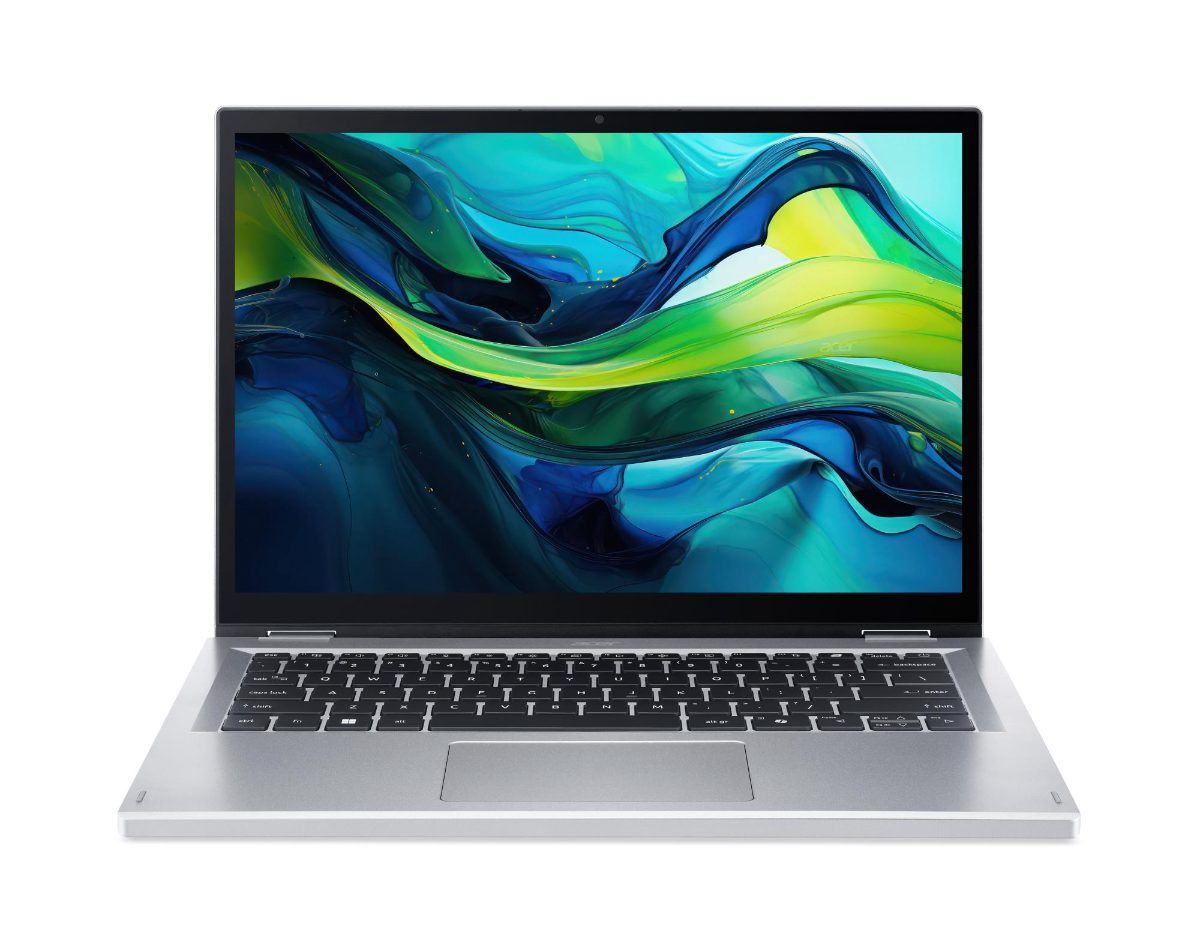 Notebook, ACER, Aspire, Go Spin 14, AGSP14-31PT-C72L, CPU  Intel N-Series, N150, 800 MHz, 14", Touchscreen, 1920x1200, RAM 16GB, LPDDR5, SSD 512GB, IntelGraphics, Integrated, ENG, Windows 11 Home, Pure Silver, 1.54 kg, NX.J3UEL.001
