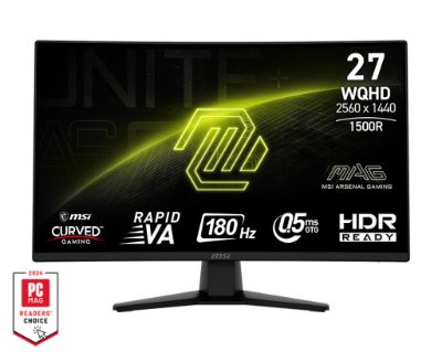 LCD Monitor, MSI, 27 ", 2560 x 1440 pixels, Wide Quad HD, Native aspect ratio 16:9, Curved, MAG274CQF