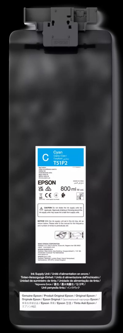 Epson UltraChrome GS3 T51P200 (800ML), Ink pack, Cyan