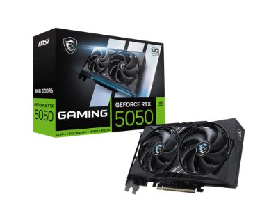 MSI GeForce RTX 5050 8G GAMING OC, NVIDIA, 8 GB, GeForce RTX 5050, GDDR6, HDMI ports quantity 1, PCI Express Gen 5 x16 (uses x8)