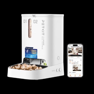 PETKIT YumShare Dual-hopper 2 Automatic Feeder with Camera, Capacity 5 L, Material ABS, 304 stainless steel, White