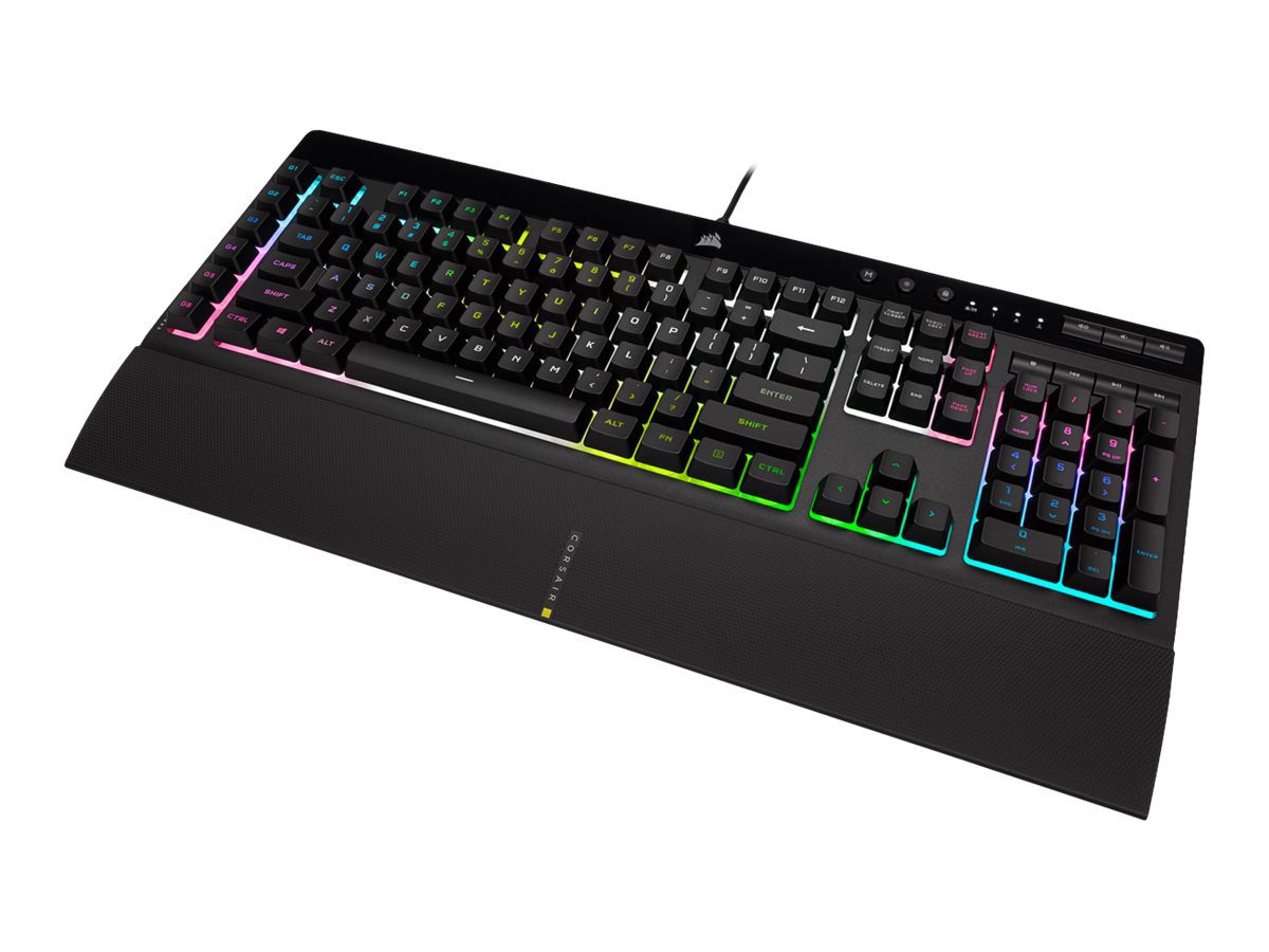 Rubber Dome, Gaming Keyboard, K55 RGB PRO XT, Wired, RGB LED light, US, Black