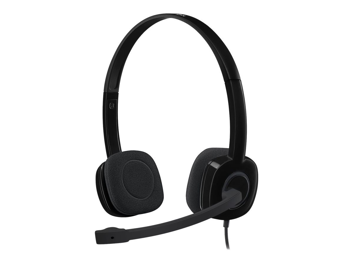 H151, Stereo headset, Black