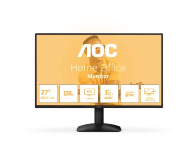 27B31H, 27 ", IPS, FHD, 16:9, 120 Hz, 1 ms, 1920 x 1080 pixels, 300 cd/m², HDMI ports quantity 1, Black