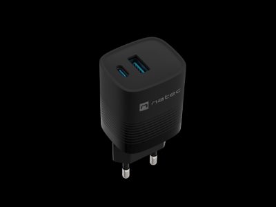 Natec Ribera USB Charger, 1x USB-A, 1x USB-C, 30 W, NUC-2141