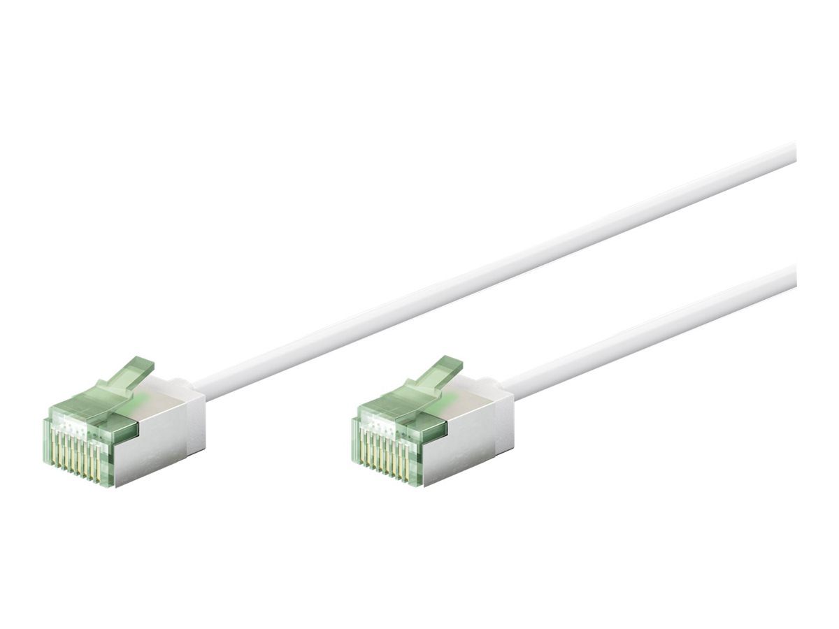 Goobay 74357 Ultra-Flexible CAT 8.1 Patch Cable, Slim, U/FTP, 0.15 m, White, Goobay