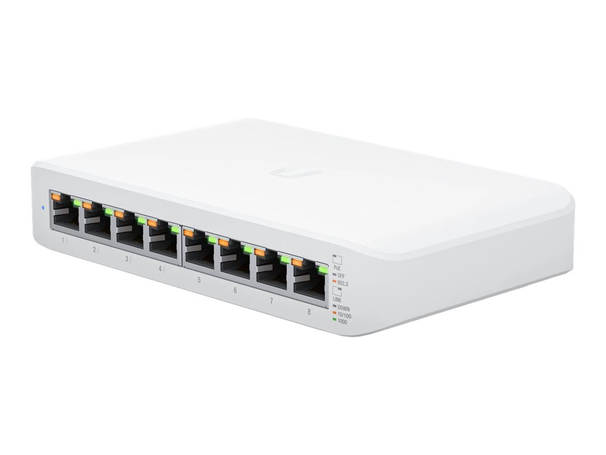 Switch Lite 8 PoE, USW-Lite-8-POE, Managed L2, Wall-mountable/Desktop, PoE+ ports quantity 4