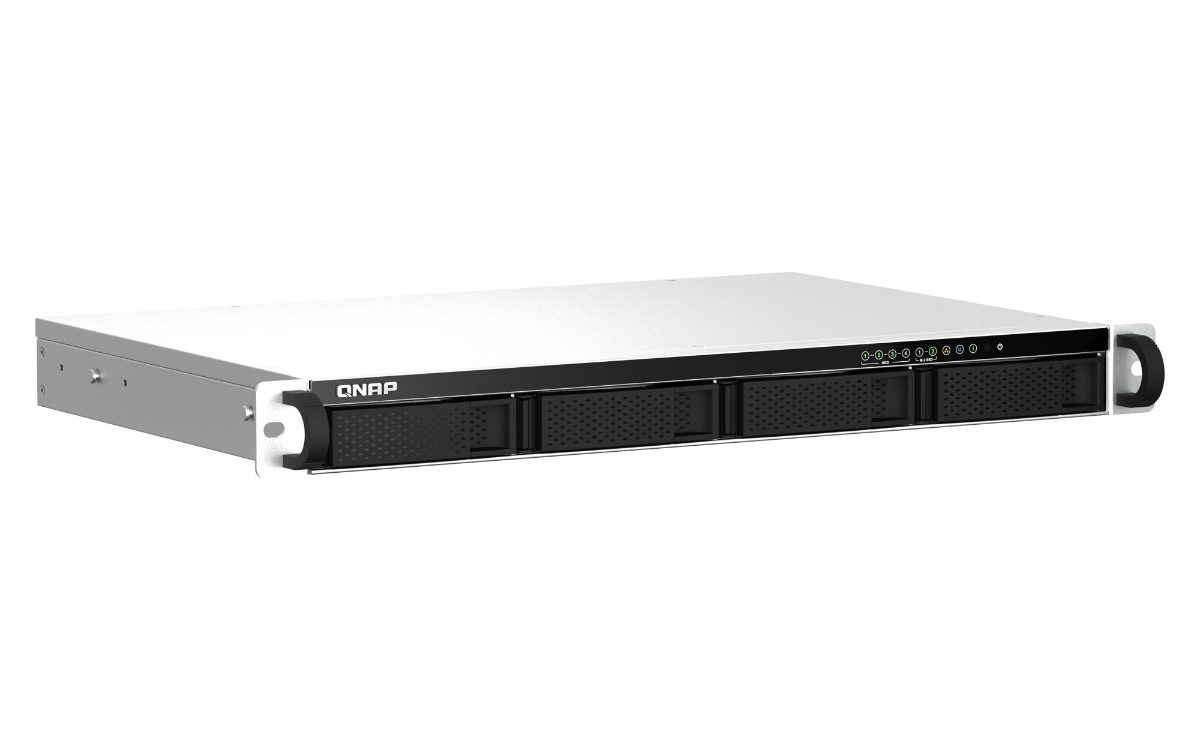 QNAP 1U Short Depth Rackmount 2.5GbE NAS, TS-464eU-8G, Intel Celeron, N5095, 8 GB, DDR4