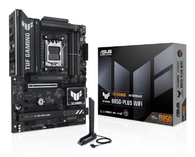 Asus TUF GAMING B850-PLUS WIFI, Processor family AMD, Processor socket AM5, DDR5 DIMM, Number of SATA connectors 4