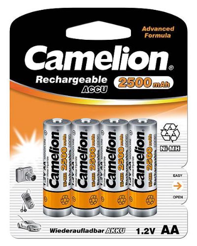 AA/HR6, 2500 mAh, Rechargeable Batteries Ni-MH, 4 pc(s)