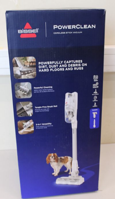 Bissell Stick Vacuum, PowerClean, Cordless operating, 200 W, Operating time (max) 40 min, Warm White/Gray/Sparkling Silver, Warranty 24 month(s), USED, DIRTY, SCRATCHES, MISSING INNER PACKAGING