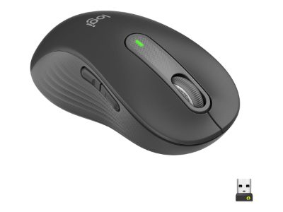 Logitech Signature M650 L Left Wireless Mouse, RF Wireless + Bluetooth, 2000 DPI, Graphite, Logitech