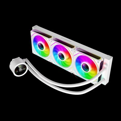 Gamemax CPU Liquid Cooler, ICEBURG 360 DIGITAL WH, White