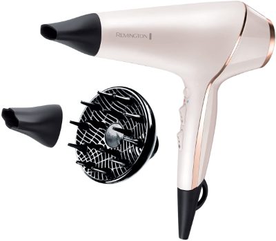Hair dryer, ProLuxe AC9140, 2400 W, Number of temperature settings 3, Ionic function, Diffuser nozzle, White/Gold/Black