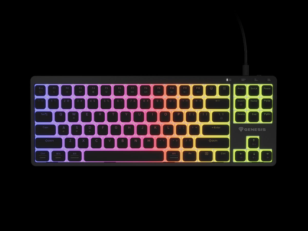 Genesis Thor 430 TKL, Gaming Keyboard, Wired, US, Linear, Black