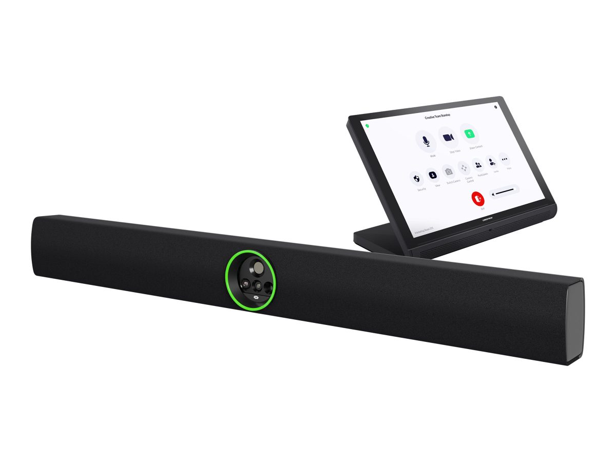Crestron Flex Large Room Conference Solution with All-In-One Videobar 70 for Zoom Rooms, UC-B70-A-Z-I, Black