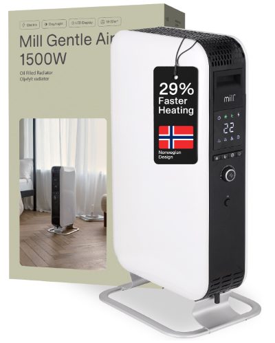 Heater, AB-H1500DN, Oil Filled Radiator, 1500 W, Number of power levels 3, Suitable for rooms up to 16-24 m², White