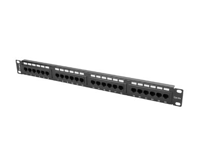 Patch Panel 24 port 1U 19" CAT.5E UTP, PPU5-1024-B, Black