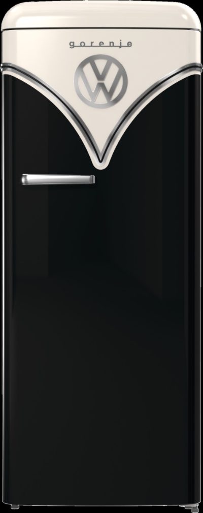 Gorenje Retro Refrigerator, OBRB615DBK, Energy efficiency class D, Free standing, Larder, Height 152.5 cm, Fridge net capacity 225 L, Freezer net capacity 22 L, 38 dB, Black