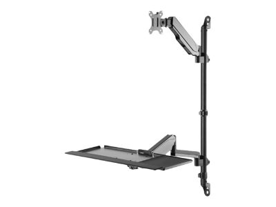 Wall mount, Tilt, height adjustment, rotate, 17-32 ", Black