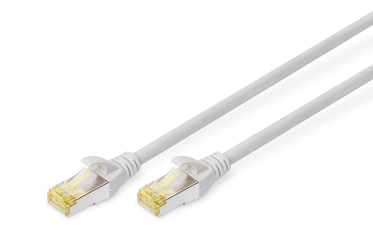 Digitus CAT 6A S/FTP, Patch cord, Length 15 m, Grey