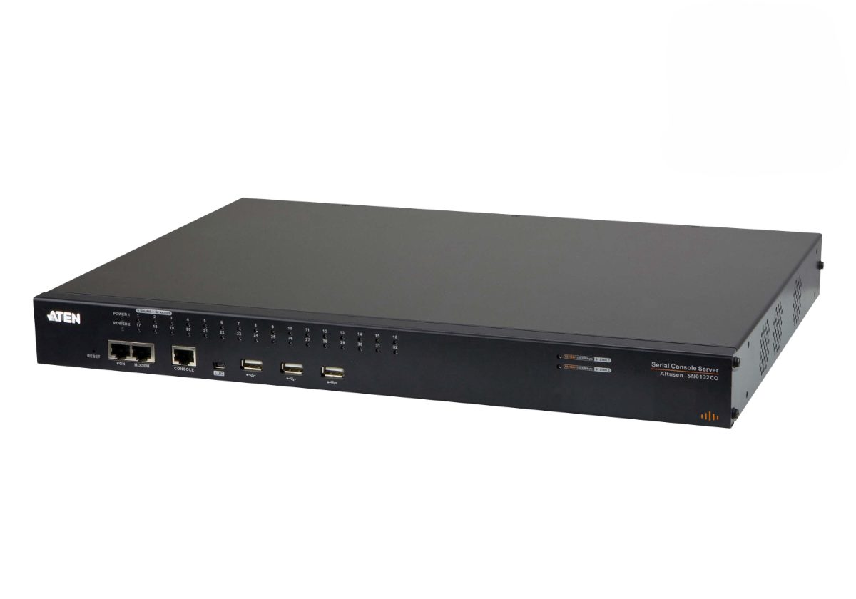 32-Port Serial Console Server with Dual Power/LAN, SN0132CO