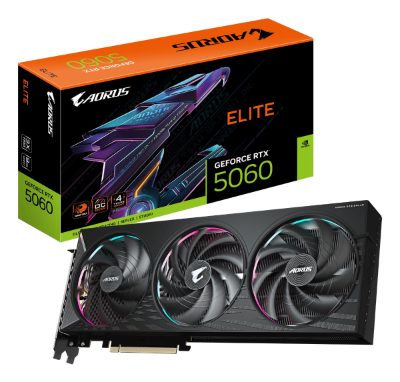 Graphics Card, GIGABYTE, NVIDIA GeForce RTX 5060, 8 GB, GDDR7, 128 bit, PCIE 5.0 16x, GPU 2722 MHz, Dual Slot Fansink, 1xHDMI, 3xDisplayPort, GV-N5060AORUSE-8GD