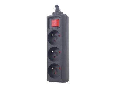 Power strip, 3 FR sockets, 10 A, C14 plug, EG-PSU3F-01