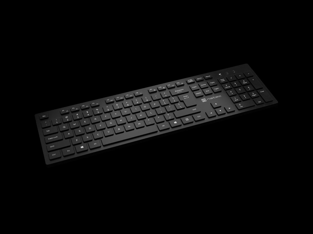 Natec Herring, Keyboard, Wireless, US, Black