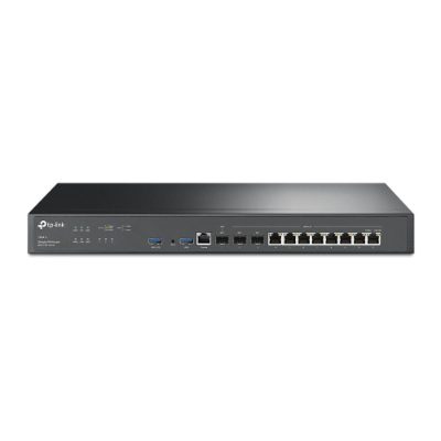 Omada VPN Router with 10G Ports, ER8411, 10/100/1000 Mbit/s, Ethernet LAN (RJ-45) ports 8, Mesh Support No, MU-MiMO No, 4G