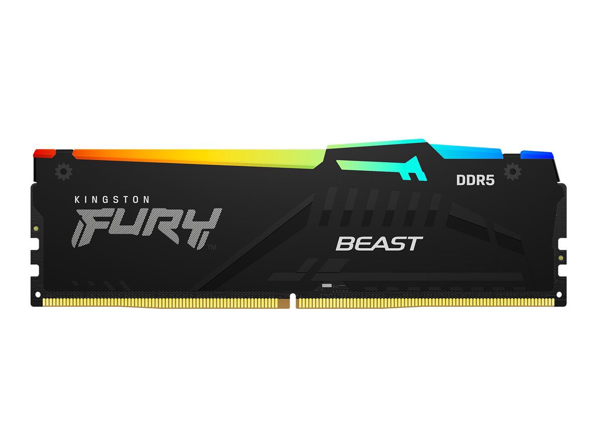 Kingston KF564C32BBEA-32 32GB 6400MT/s DDR5 CL32 DIMM FURY Beast Black RGB EXPO, Kingston