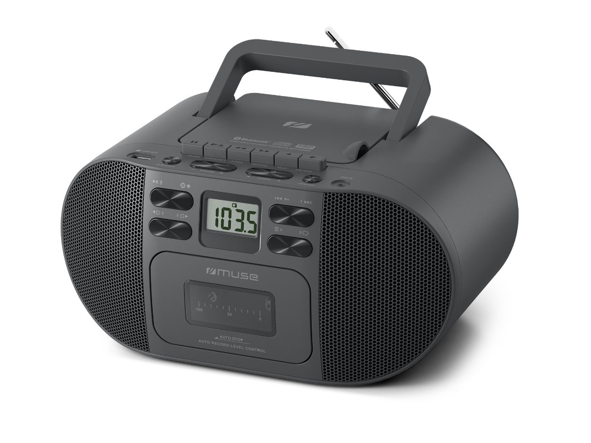 Muse M-188 RDC, Portable radio with Blu-ray CD/MP3 cassette recorder, AUX in