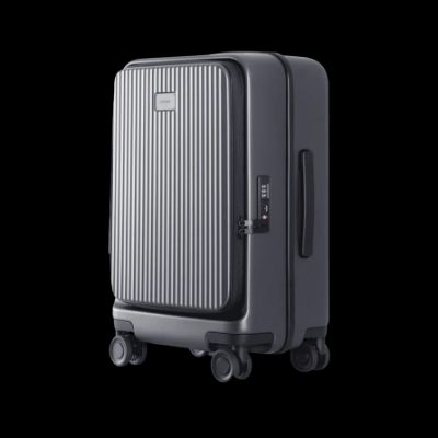 Front Opening Luggage 20", Carbon black